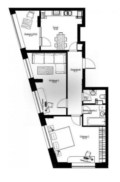 2-кімнатна квартира за адресою вул. Антоновича (площа 70,4 м²) - Atlanta.ua - фото 20