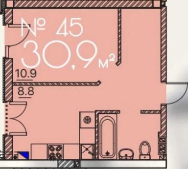 1-кімнатна квартира за адресою вул. Тополина (площа 31 м²) - Atlanta.ua - фото 6