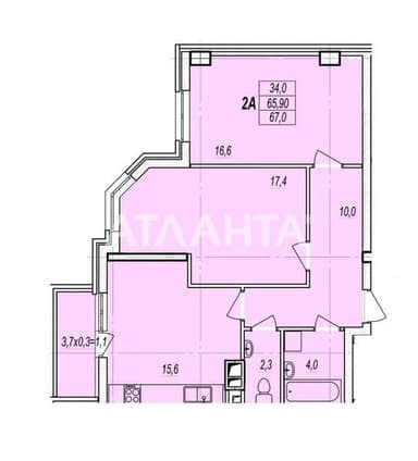 2-комнатная квартира по адресу ул. Жаботинского (площадь 67 м²) - Atlanta.ua - фото 24