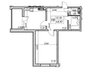 1-комнатная квартира по адресу ул. Коноплянская (площадь 48,6 м²) - Atlanta.ua - фото 27
