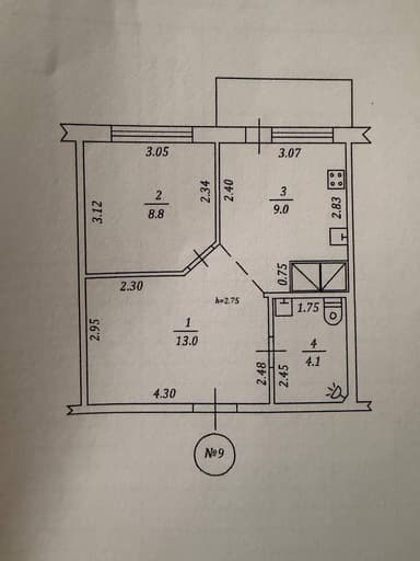 2-комнатная квартира по адресу Куликово поле пл. (площадь 42 м²) - Atlanta.ua - imageAlt 22