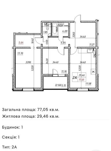 2-кімнатна квартира за адресою пров. Енергетиків (площа 77,2 м²) - Atlanta.ua - фото 24