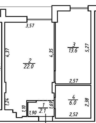 1-комнатная квартира по адресу (площадь 43 м²) - Atlanta.ua - фото 16