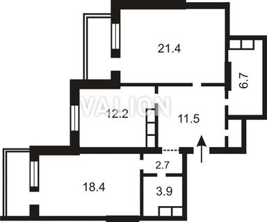 2-кімнатна квартира за адресою вул. Туманяна (площа 85,4 м²) - Atlanta.ua - фото 13