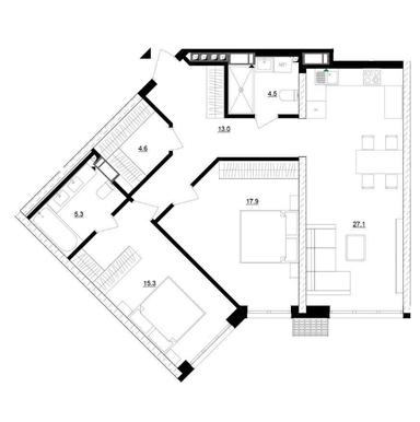2-кімнатна квартира за адресою вул. Микільсько-Слобідська (площа 87,7 м²) - Atlanta.ua - фото 11