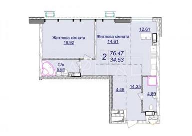 2-rooms apartment apartment by the address st. Bulvar Druzhby Narodov (area 76 m²) - Atlanta.ua - photo 6