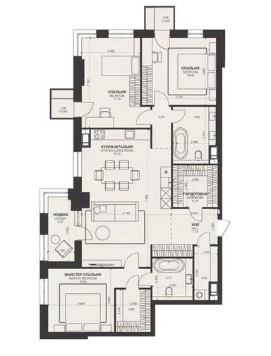 3-комнатная квартира по адресу ул. Тютюнника (площадь 132 м²) - Atlanta.ua - фото 22