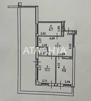 1-комнатная квартира по адресу (площадь 54,2 м²) - Atlanta.ua - фото 36