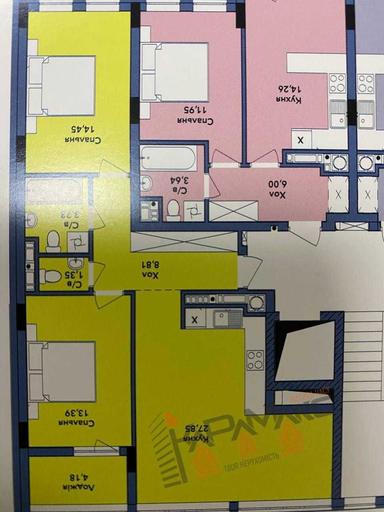 2-комнатная квартира по адресу Вашингтона Дж. Ул. (площадь 72 м²) - Atlanta.ua - фото 38