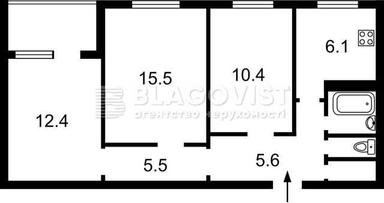3-комнатная квартира по адресу ул. Чернобыльская (площадь 58 м²) - Atlanta.ua - фото 24