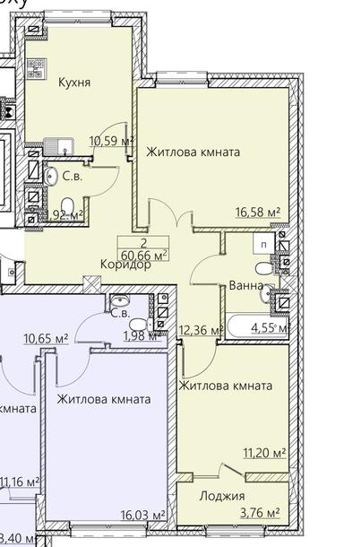 2-rooms apartment apartment by the address (area 61 m²) - Atlanta.ua - photo 12