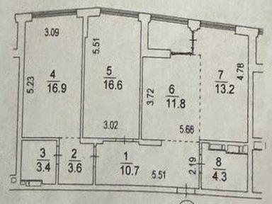 3-кімнатна квартира за адресою вул. Шолуденко (площа 83,6 м²) - Atlanta.ua - фото 42
