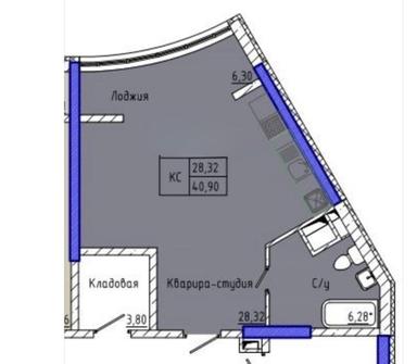 1-room apartment apartment by the address st. Kulikovo pole pl Oktyabrskoy revolyutsii pl (area 47 m²) - Atlanta.ua - photo 38