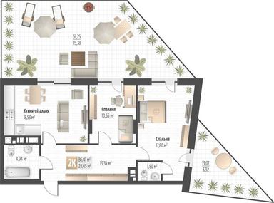 2-комнатная квартира по адресу (площадь 86,4 м²) - Atlanta.ua - фото 23