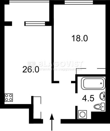 1-комнатная квартира по адресу ул. Бандеры Степана (площадь 49 м²) - Atlanta.ua - фото 22