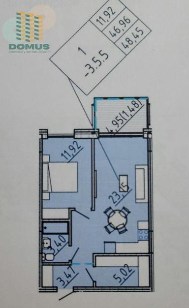 1-комнатная квартира по адресу Фонтанская дор. (площадь 48 м²) - Atlanta.ua - фото 16