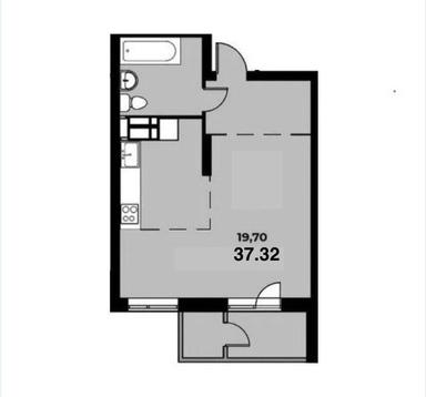 1-комнатная квартира по адресу (площадь 37,3 м²) - Atlanta.ua - фото 7