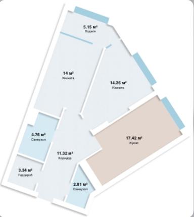 2-кімнатна квартира за адресою (площа 73,1 м²) - Atlanta.ua - фото 14