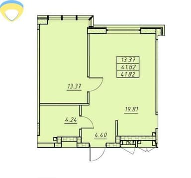 1-комнатная квартира по адресу (площадь 42 м²) - Atlanta.ua - фото 17