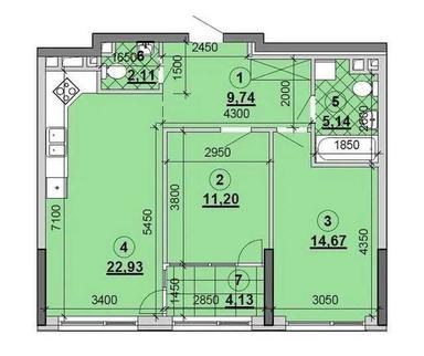 2-rooms apartment apartment by the address (area 70 m²) - Atlanta.ua - photo 25