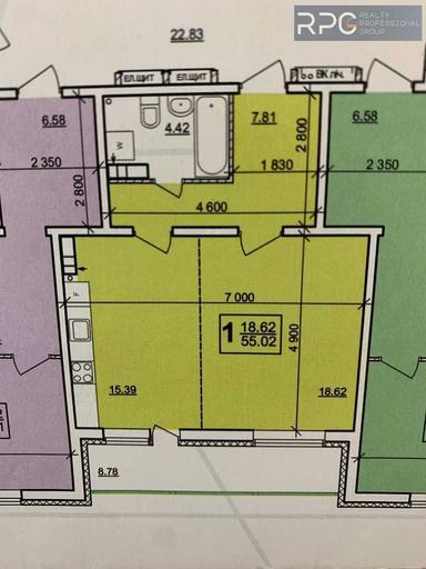 1-кімнатна квартира за адресою (площа 55 м²) - Atlanta.ua - фото 36