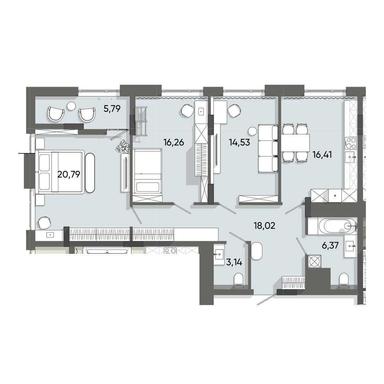 3-кімнатна квартира за адресою вул. Стрийська (площа 101,3 м²) - Atlanta.ua - фото 9