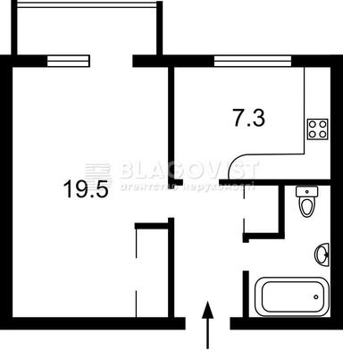 1-комнатная квартира по адресу бульвар Дружбы Народов (площадь 38,2 м²) - Atlanta.ua - фото 17