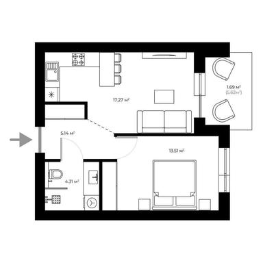 1-room apartment apartment by the address st. Koshitskaya (area 42 m²) - Atlanta.ua - photo 12