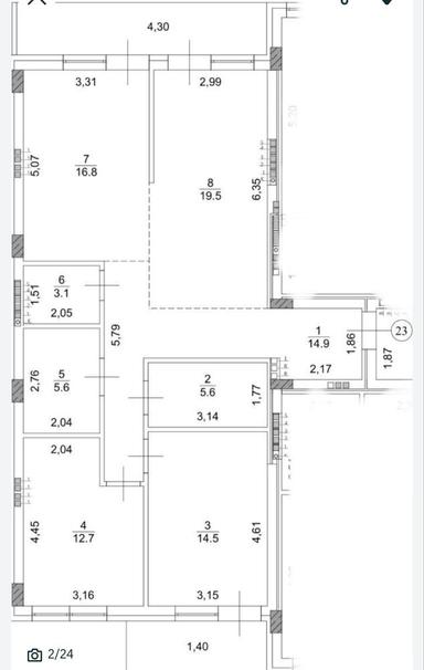 3-комнатная квартира по адресу (площадь 98,1 м²) - Atlanta.ua - фото 30