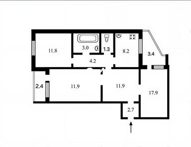 3-комнатная квартира по адресу ул. Срибнокильская (площадь 79 м²) - Atlanta.ua - фото 29