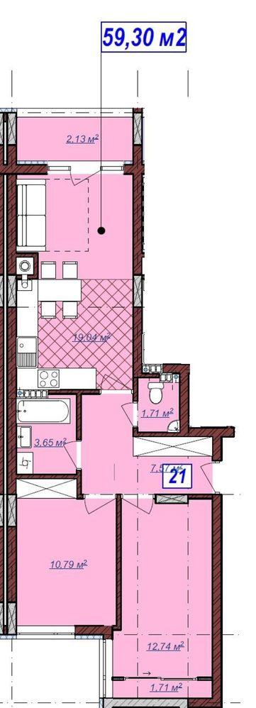 2-кімнатна квартира за адресою вул. Антоненка-Давидовича (площа 59,3 м²) - Atlanta.ua - фото 28