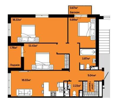 3-rooms apartment apartment by the address (area 80 m²) - Atlanta.ua - photo 17