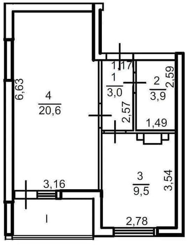 1-комнатная квартира по адресу Куликово поле пл. (площадь 42 м²) - Atlanta.ua - imageAlt 13