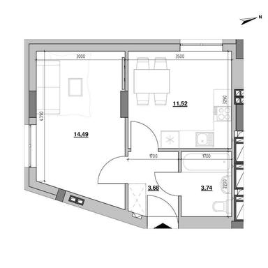 1-комнатная квартира по адресу Князя Святослава пл. (площадь 33,4 м²) - Atlanta.ua - фото 7