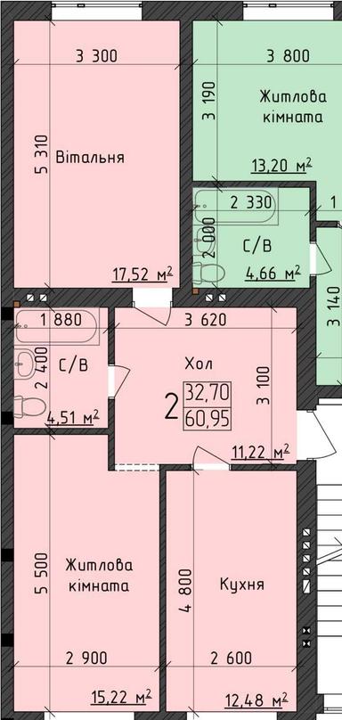 2-комнатная квартира по адресу ул. Капеланська (площадь 61 м²) - Atlanta.ua - фото 8