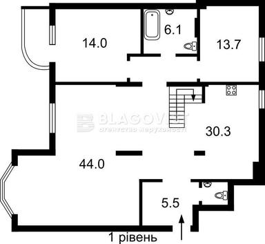 Багатокімнатна квартира за адресою бульвар Дружби Народів (площа 216 м²) - Atlanta.ua - фото 36