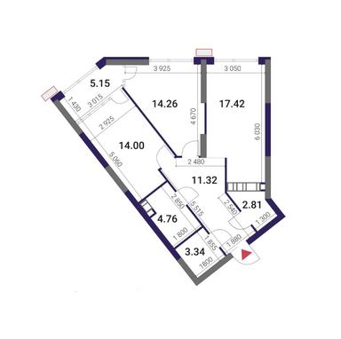 2-комнатная квартира по адресу (площадь 73 м²) - Atlanta.ua - фото 19