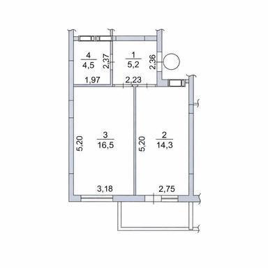 1-комнатная квартира по адресу (площадь 42,1 м²) - Atlanta.ua - фото 44