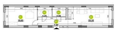 1-кімнатна квартира за адресою вул. Китобійна (площа 60,8 м²) - Atlanta.ua - фото 9