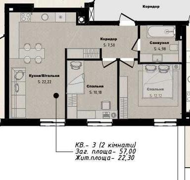 1-room apartment apartment by the address st. Pimonenko Nikolaya ul (area 57 m²) - Atlanta.ua - photo 7
