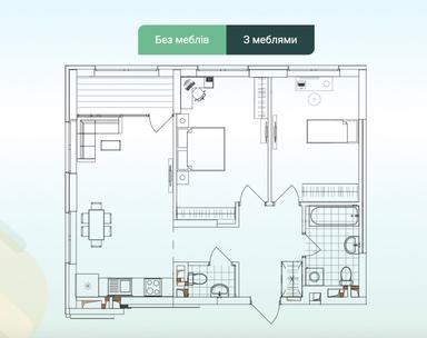 2-кімнатна квартира за адресою (площа 69 м²) - Atlanta.ua - фото 36