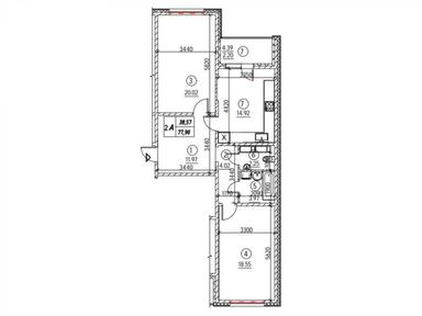 2-кімнатна квартира за адресою вул. Коноплянська (площа 78 м²) - Atlanta.ua - фото 13