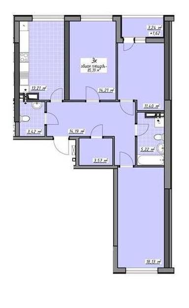 3-rooms apartment apartment by the address (area 85,4 m²) - Atlanta.ua - photo 24