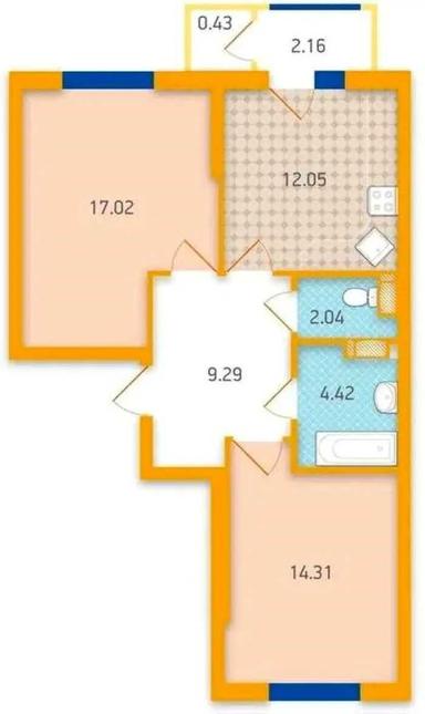 2-кімнатна квартира за адресою вул. Вербицького (площа 64 м²) - Atlanta.ua - фото 24