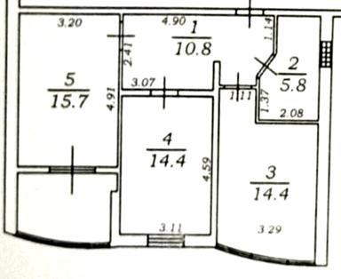 2-комнатная квартира по адресу ул. 14-я линия (площадь 67,3 м²) - Atlanta.ua - фото 22