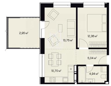 1-room apartment apartment by the address st. Pimonenko Nikolaya ul (area 49 m²) - Atlanta.ua - photo 6