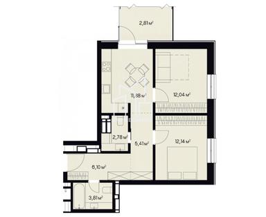 2-кімнатна квартира за адресою вул. Пимоненка Миколи (площа 57 м²) - Atlanta.ua - фото 6