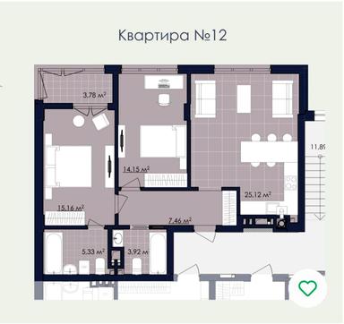 2-комнатная квартира по адресу ул. Ривна (площадь 74,9 м²) - Atlanta.ua - фото 19