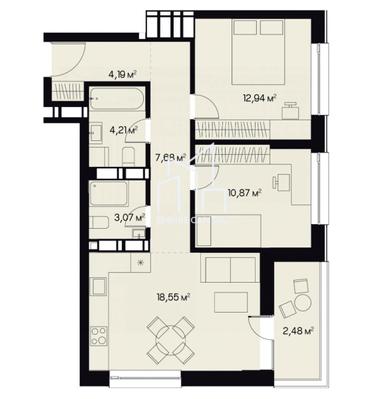 2-кімнатна квартира за адресою вул. Січинського (площа 64 м²) - Atlanta.ua - фото 6