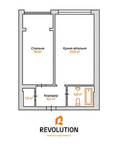 1-кімнатна квартира за адресою вул. Теремківська (площа 56,6 м²) - Atlanta.ua - фото 27